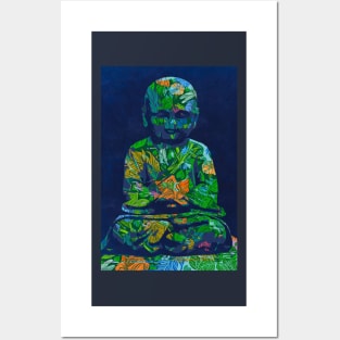 Buddha Floral Collage Posters and Art